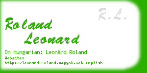 roland leonard business card